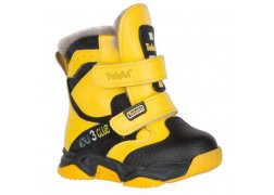 Ортопедические ботинки зимние Tutubi (Тутуби) 936-01 для детей черно-желтые