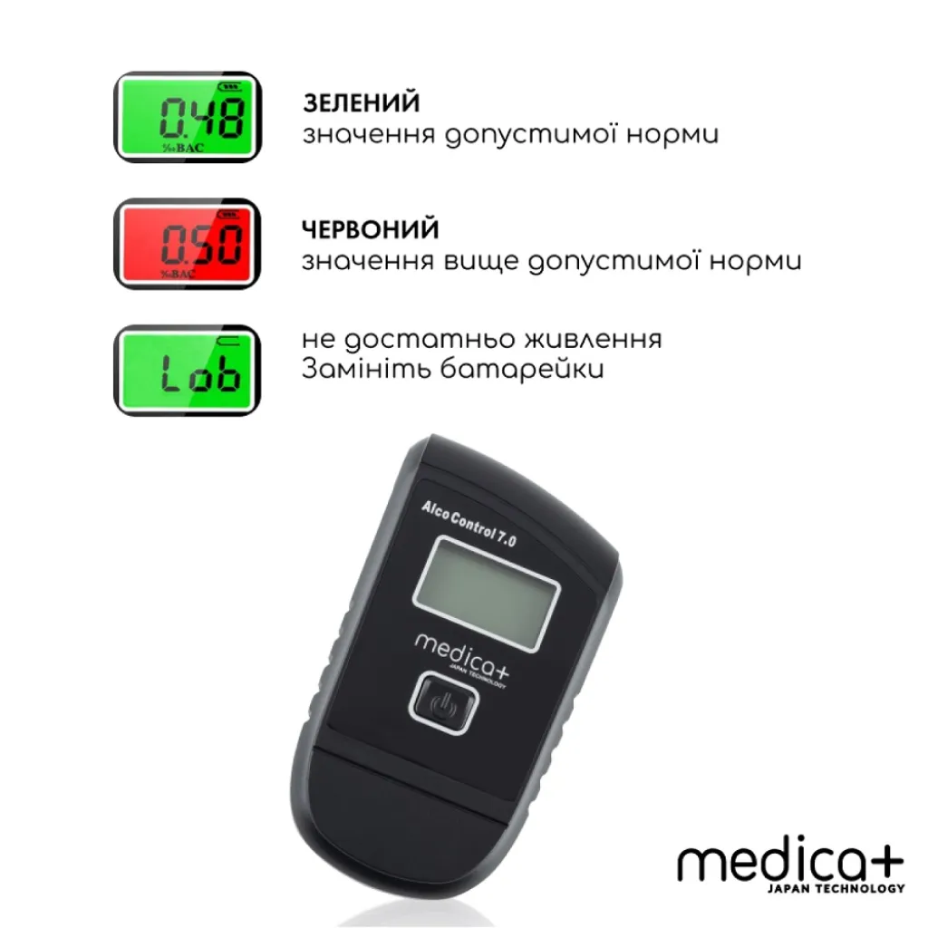 Алкотестер – алкометр Medica+ Alco Control 7.0 Алкотестер – алкометр Medica+ Alco Control 7.0