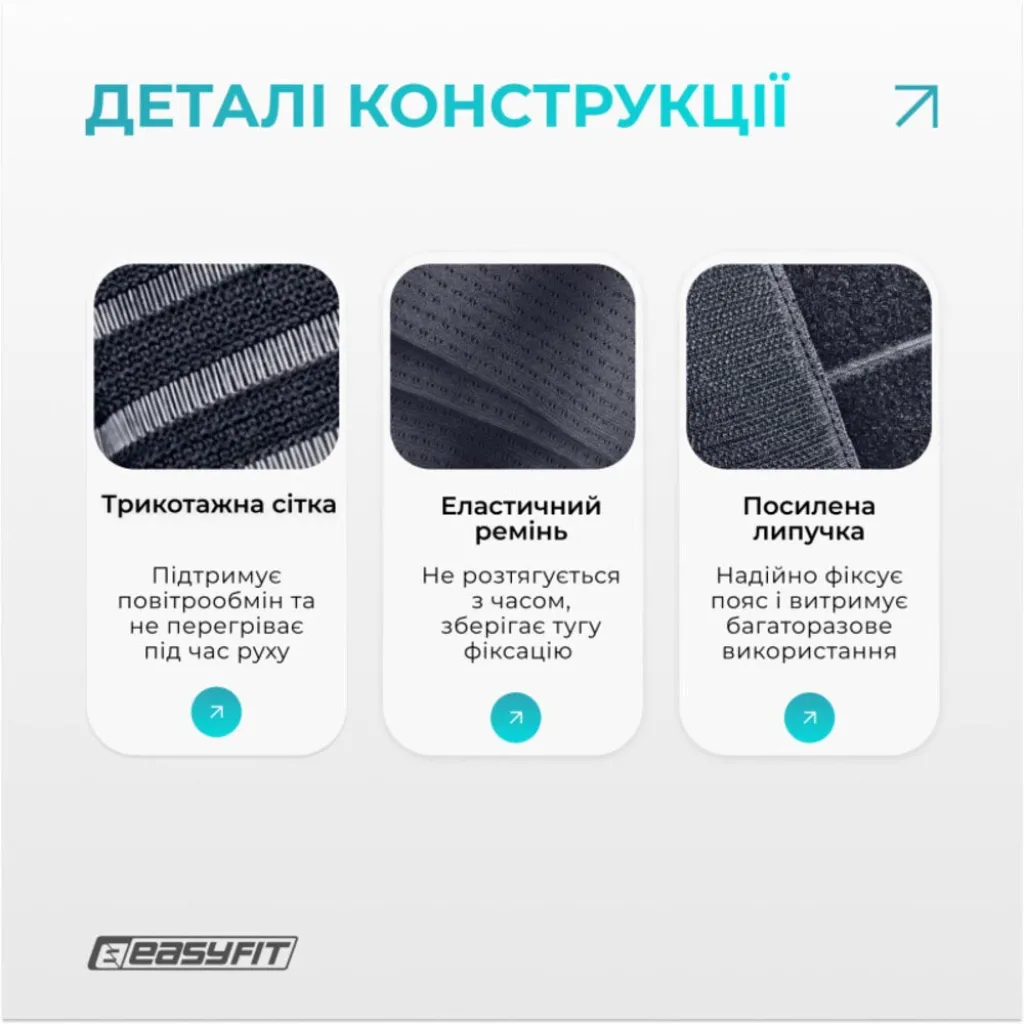 Пояс для спины EasyFit с 4 ребрами жесткости EF-0090 Пояс для спины EasyFit с 4 ребрами жесткости EF-0090