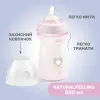 Бутылочка пластиковая "Natural Feeling" для детей от 6 месяцев, 330 мл, розовый - Фото№8