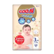 Підгузки GOO.N Premium Soft для дітей 5-9 кг (розмір М (3), на липучках, унісекс, 64 шт)