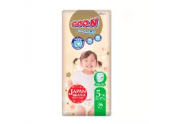 Трусики-підгузки GOO.N Premium Soft для дітей 12-17 кг (розмір 5(XL), унісекс, 36 шт)