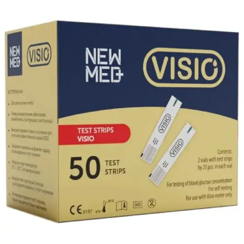 Тест-смужки NewMed Visio, 50 шт - Фото№1 Тест-смужки NewMed Visio, 50 шт - Фото№1
