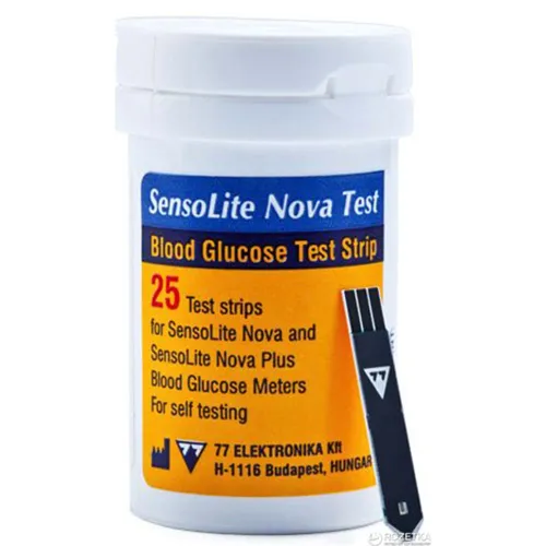 Тест-смужки SensoLite NovaTest (Nova Plus) 25 шт - Фото№1 Тест-смужки SensoLite NovaTest (Nova Plus) 25 шт - Фото№1