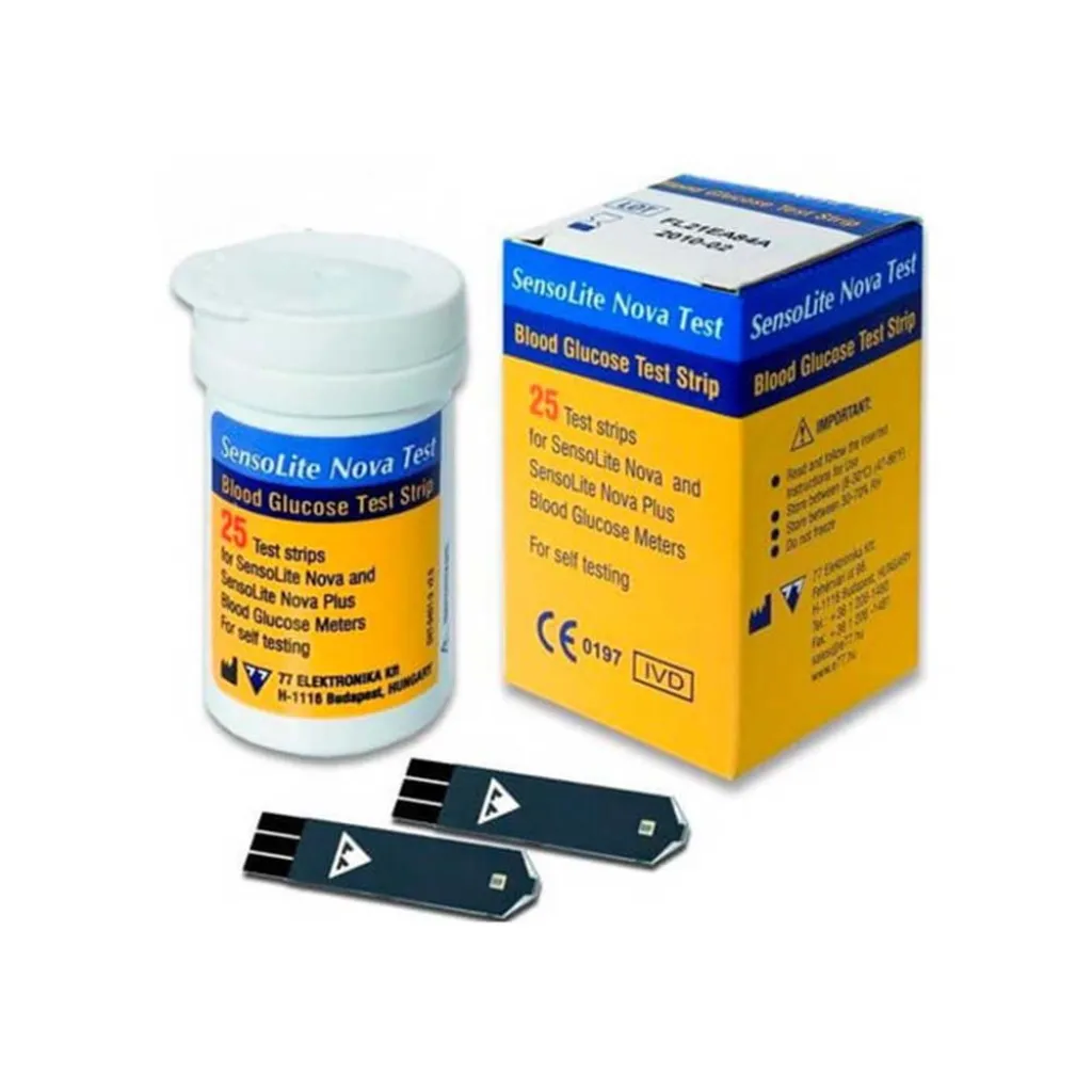 Тест-смужки SensoLite NovaTest (Nova Plus) 25 шт Тест-смужки SensoLite NovaTest (Nova Plus) 25 шт