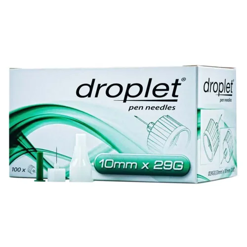 Голки для шприц-ручок Droplet 10 мм*0,33 мм, 29G, універсальні, 100 шт - Фото№1 Голки для шприц-ручок Droplet 10 мм*0,33 мм, 29G, універсальні, 100 шт - Фото№1