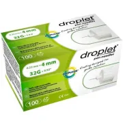 Голки для шприц-ручок Droplet 4 мм*0,23 мм, 32G, універсальні, 100 шт