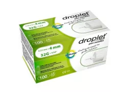 Голки для шприц-ручок Droplet 4 мм*0,23 мм, 32G, універсальні, 100 шт