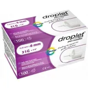 Голки для шприц-ручок Droplet 6 мм*0,25 мм, 31G, універсальні, 100 шт
