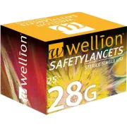 Ланцети безпечні Wellion 28G 25 шт