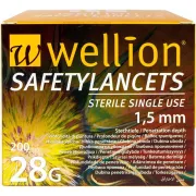 Ланцети безпечні Wellion 28G 200 шт