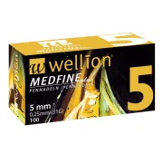 Голки для інсулінових шприц-ручок Wellion MEDFINE plus 0,25 (mm) (31G) x 5 мм 100 шт