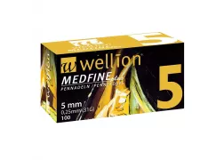 Иглы для инсулиновых шприц-ручек Wellion MEDFINE plus 0,25 (mm) (31G) x 5 мм 100 шт