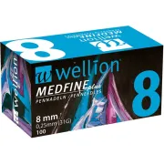 Голки для інсулінових шприц-ручок Wellion MEDFINE plus 0,25 (mm) (31G) x 8 мм 100 шт