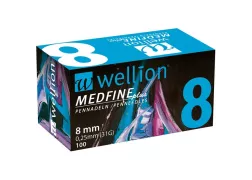 Иглы для инсулиновых шприц-ручек Wellion MEDFINE plus 0,25 (mm) (31G) x 8 мм 100 шт