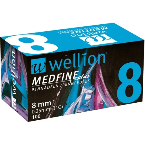Голки для інсулінових шприц-ручок Wellion MEDFINE plus 0,25 (mm) (31G) x 8 мм 100 шт - Фото№1 Голки для інсулінових шприц-ручок Wellion MEDFINE plus 0,25 (mm) (31G) x 8 мм 100 шт - Фото№1