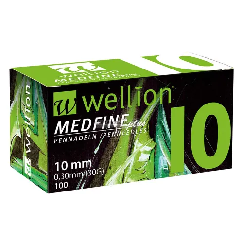 Голки для інсулінових шприц-ручок Wellion MEDFINE plus 0,30 (mm) (30G) x 10 мм 100 шт - Фото№1 Голки для інсулінових шприц-ручок Wellion MEDFINE plus 0,30 (mm) (30G) x 10 мм 100 шт - Фото№1