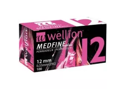 Иглы для инсулиновых шприц-ручек Wellion MEDFINE plus 0,25 (mm) (31G) x 12 мм 100 шт