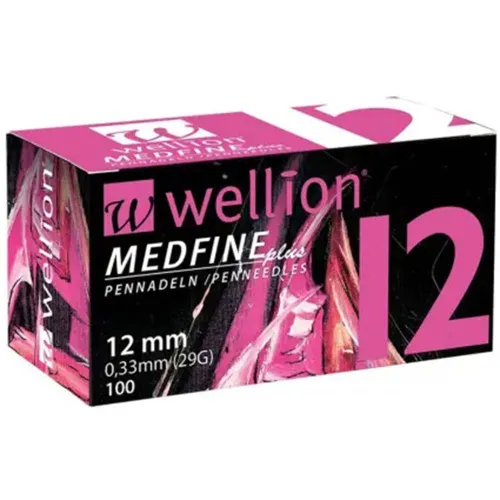 Голки для інсулінових шприц-ручок Wellion MEDFINE plus 0,25 (mm) (31G) x 12 мм 100 шт - Фото№1