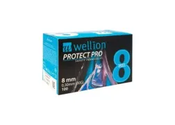 Безопасные иглы для шприц-ручек Wellion Protect Pro 8 мм 0,3 мм 30G, 100 шт Безопасные иглы для шприц-ручек Wellion Protect Pro 8 мм 0,3 мм 30G, 100 шт