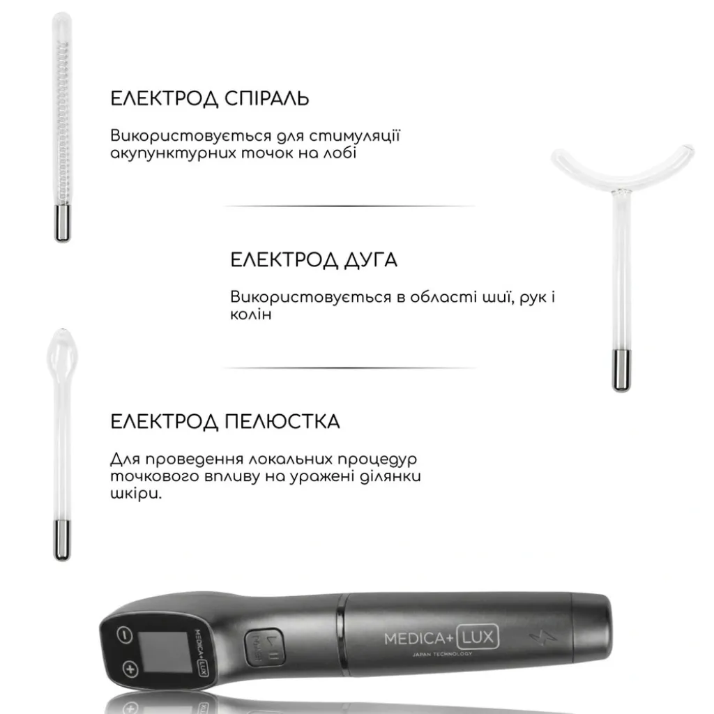 Апарат Дарсонваль Medica+LUX Darsoline 8.0, сірий