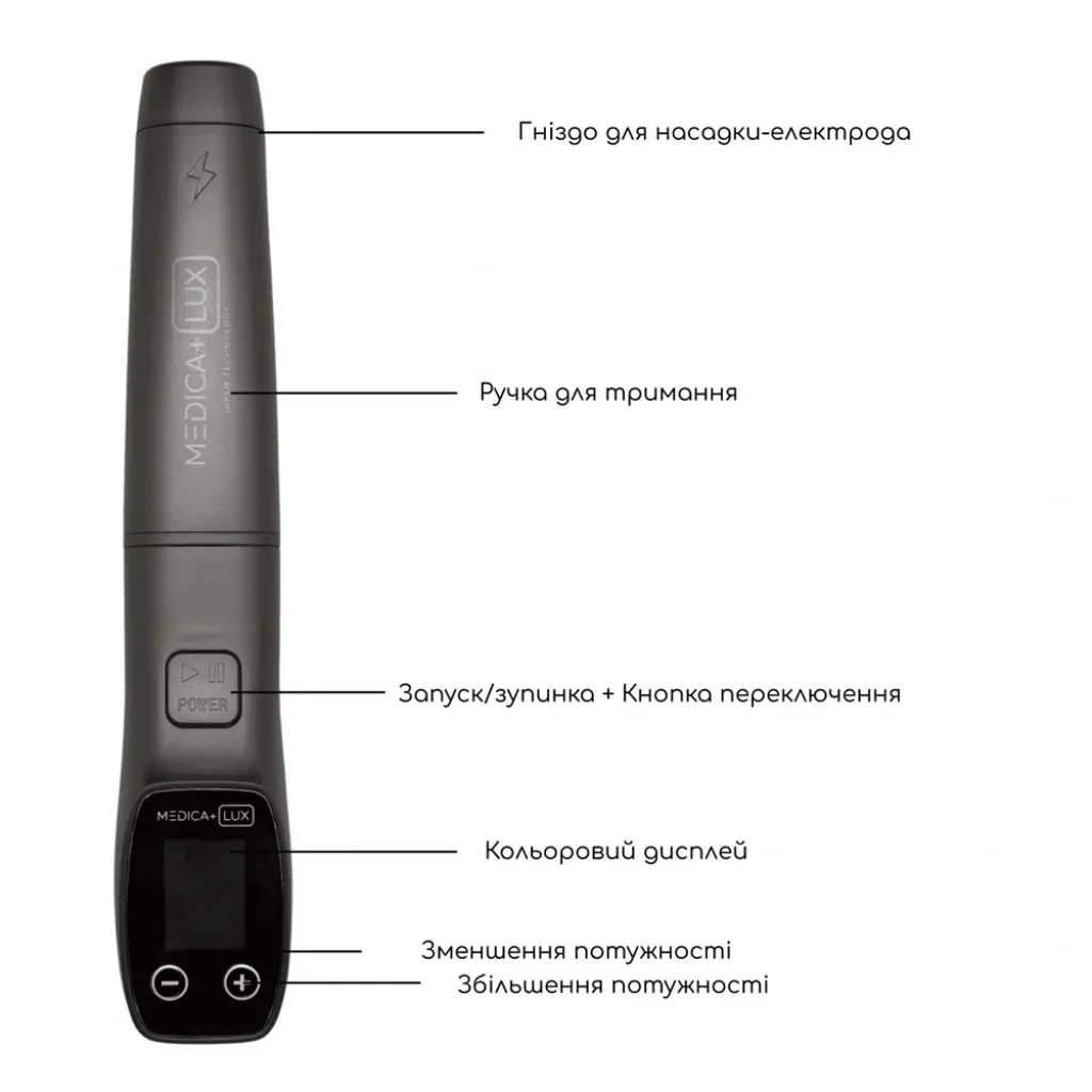 Апарат Дарсонваль Medica+LUX Darsoline 8.0, сірий