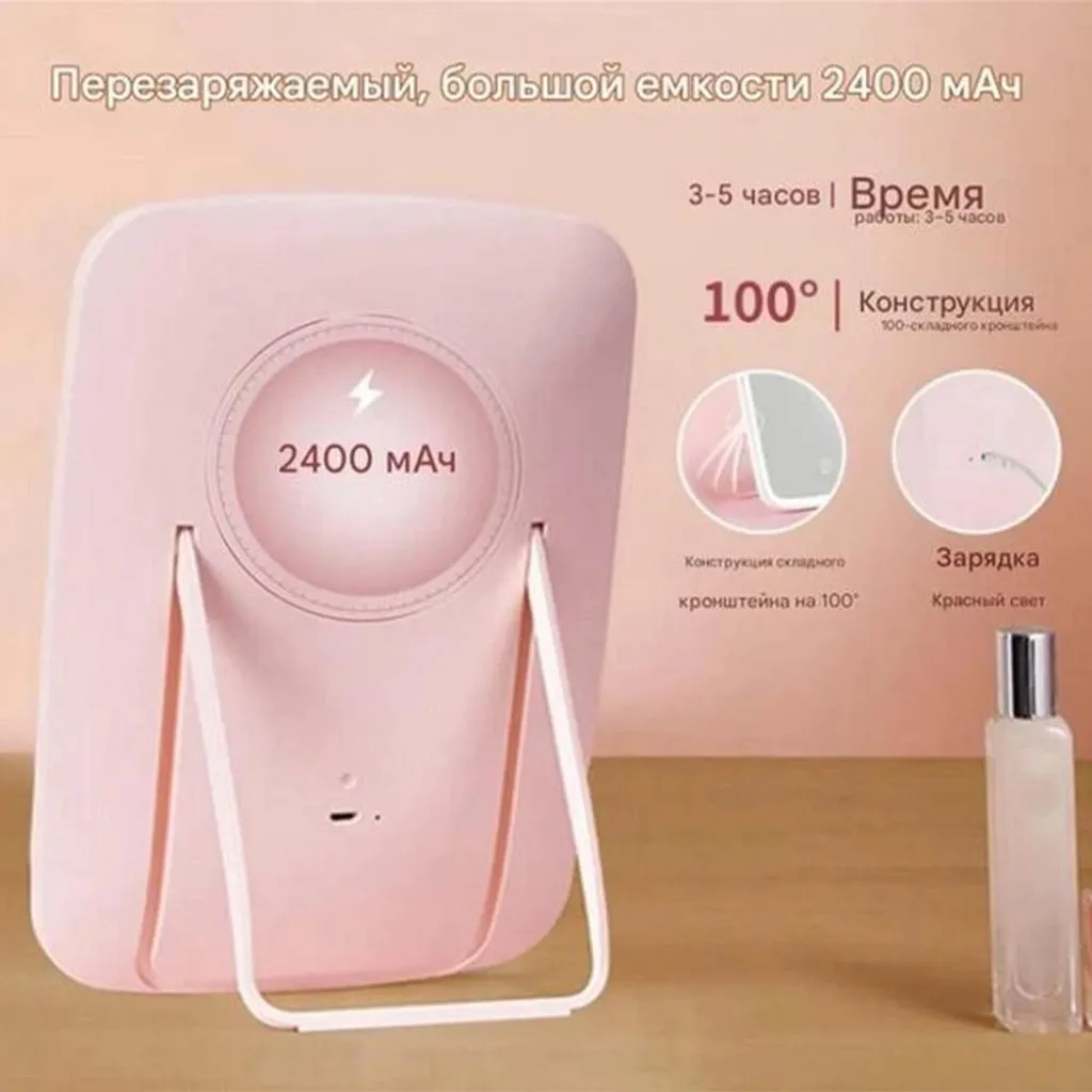 Дзеркало для макіяжу Xiaomi Jordan Judy LED Makeup Mirror Pink Дзеркало для макіяжу Xiaomi Jordan Judy LED Makeup Mirror Pink