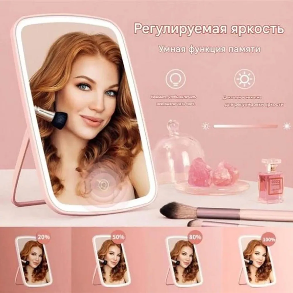 Дзеркало для макіяжу Xiaomi Jordan Judy LED Makeup Mirror Pink Дзеркало для макіяжу Xiaomi Jordan Judy LED Makeup Mirror Pink