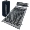 Массажный коврик EasyFit с подушкой (аппликатор Кузнецова) EF-2709-GB + чехол, серый с черным - Фото№3