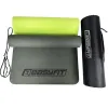 Коврик для йоги и фитнеса EasyFit TPE+TC 6мм двухслойный + Чехол черный с зеленым - Фото№3