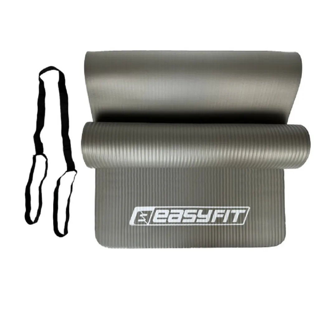 Килимок для фітнесу та йоги EasyFit NBR 10 мм, сірий