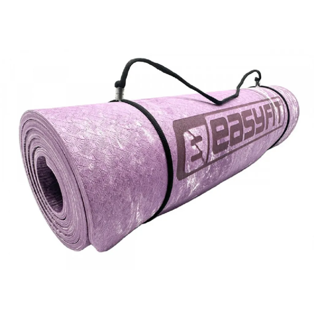 Коврик для йоги и фитнеса EasyFit PER Premium Mat 8 мм + Чехол фиолетовый Коврик для йоги и фитнеса EasyFit PER Premium Mat 8 мм + Чехол фиолетовый