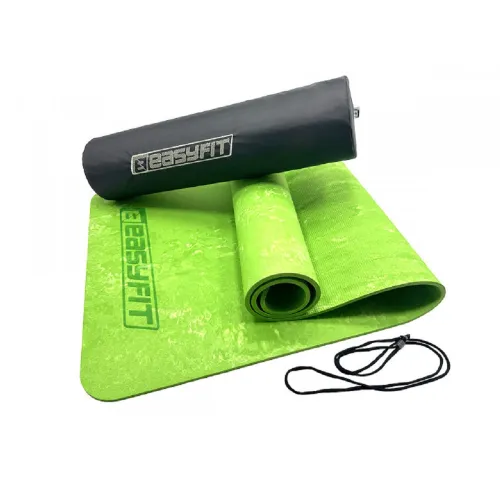 Коврик для йоги и фитнеса EasyFit PER Premium Mat 8 мм + Чехол салатовый - Фото№1 Коврик для йоги и фитнеса EasyFit PER Premium Mat 8 мм + Чехол салатовый - Фото№1