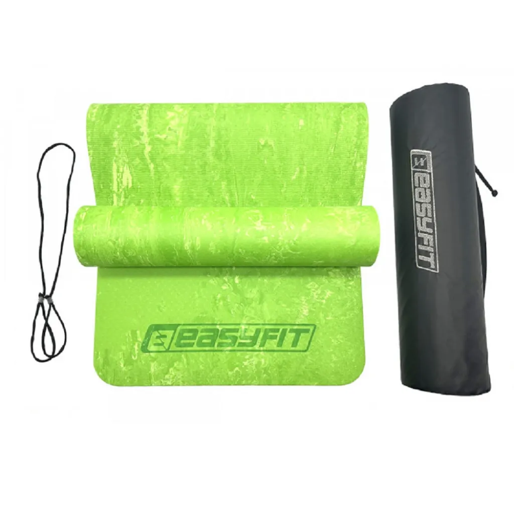 Коврик для йоги и фитнеса EasyFit PER Premium Mat 8 мм + Чехол салатовый Коврик для йоги и фитнеса EasyFit PER Premium Mat 8 мм + Чехол салатовый