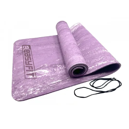 Килимок для йоги та фітнесу EasyFit PER Premium Mat 8 мм EF-1930-V, фіолетовий - Фото№1
