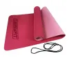 Коврик для йоги и фитнеса EasyFit TPE+TC 6мм EF-1924E-PP двухслойный + Чехол розовый - Фото№5