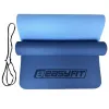 Коврик для йоги и фитнеса EasyFit TPE+TC 6мм EF-1924E-BLB двухслойный + Чехол синий - Фото№3