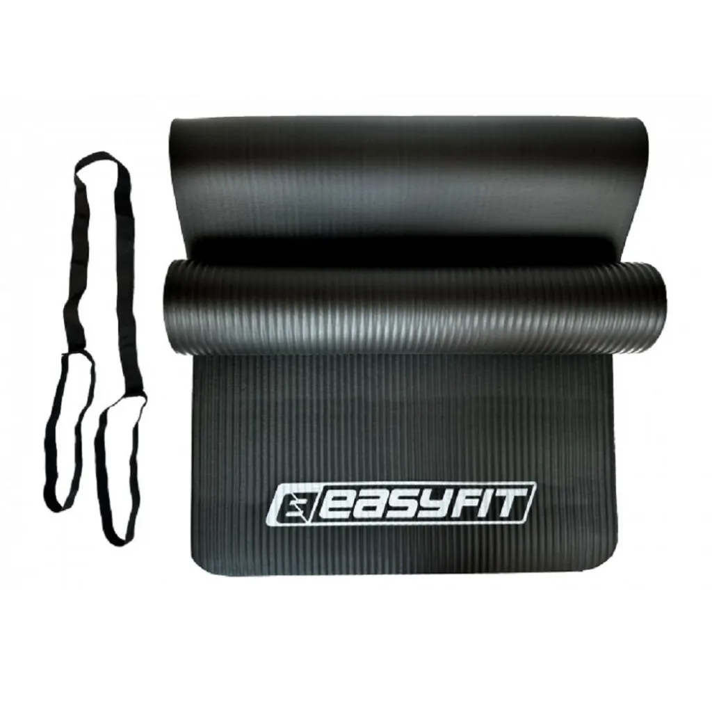 Коврик для фитнеса и йоги EasyFit NBR 10 мм EF-1919-B, черный Коврик для фитнеса и йоги EasyFit NBR 10 мм EF-1919-B, черный