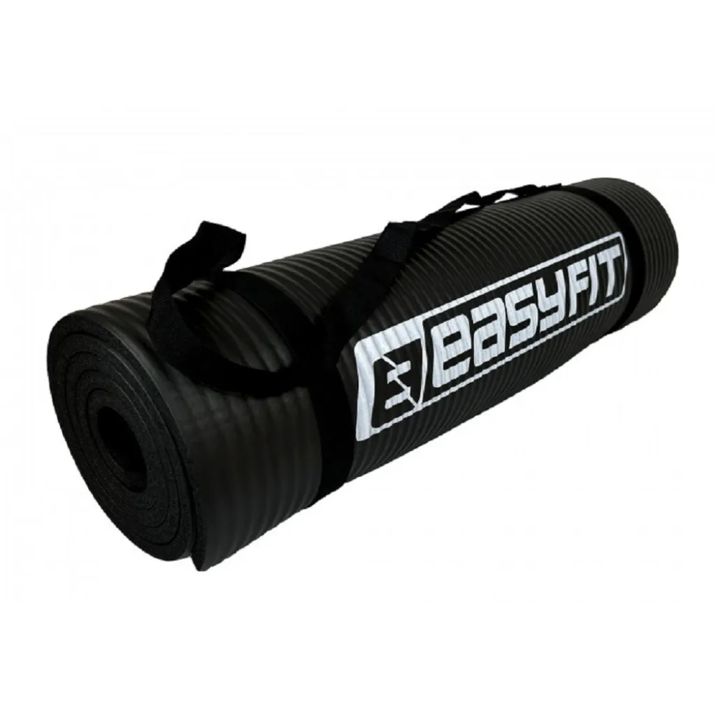 Коврик для фитнеса и йоги EasyFit NBR 10 мм EF-1919-B, черный Коврик для фитнеса и йоги EasyFit NBR 10 мм EF-1919-B, черный