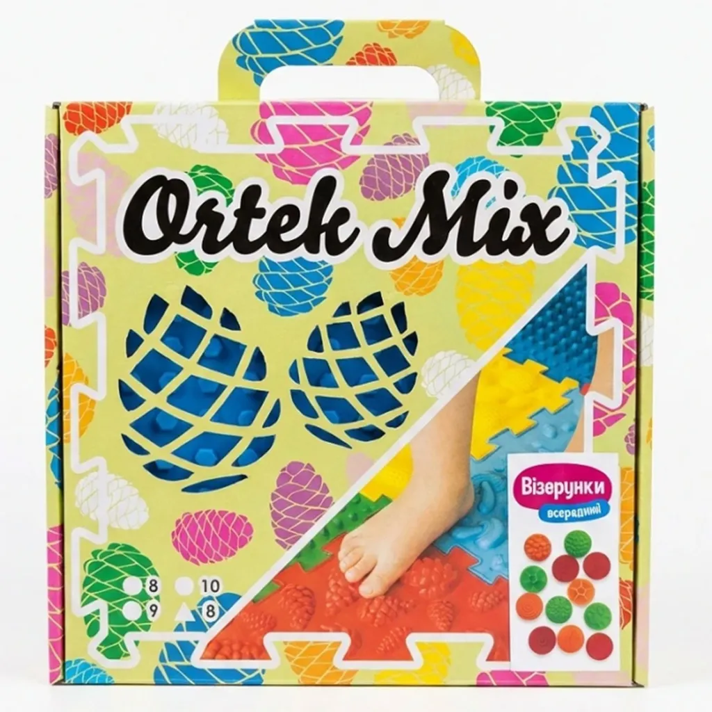 Масажний килимок Ortek Mix Пазли 8 елементів + візерунки Масажний килимок Ortek Mix Пазли 8 елементів + візерунки