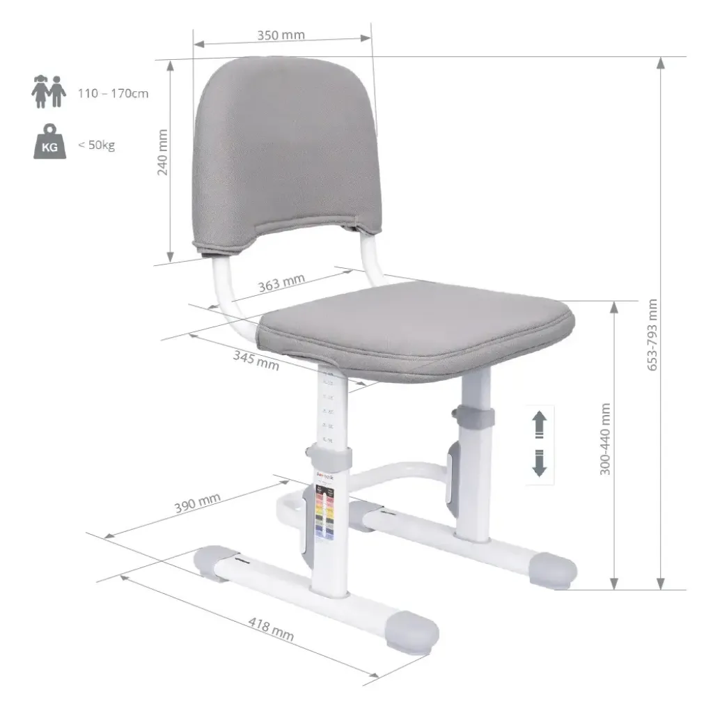 Детский стул FunDesk SST3D Grey Детский стул FunDesk SST3D Grey