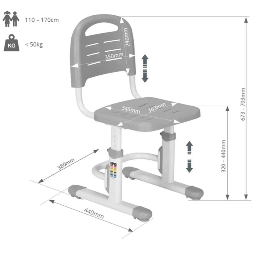 Дитячий стілець FunDesk SST3L Grey Дитячий стілець FunDesk SST3L Grey