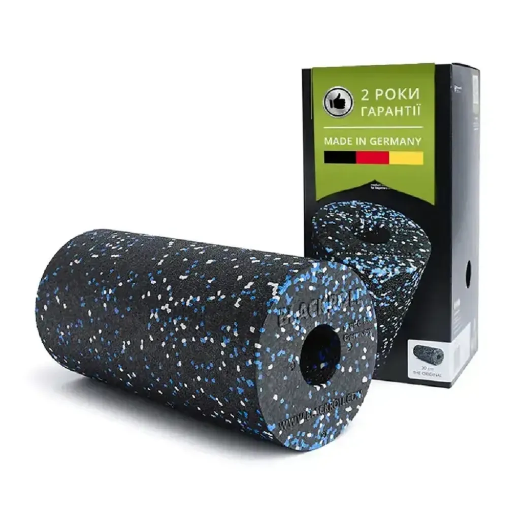 Массажный ролл Blackroll Standard, черный/белый/голубой Массажный ролл Blackroll Standard, черный/белый/голубой