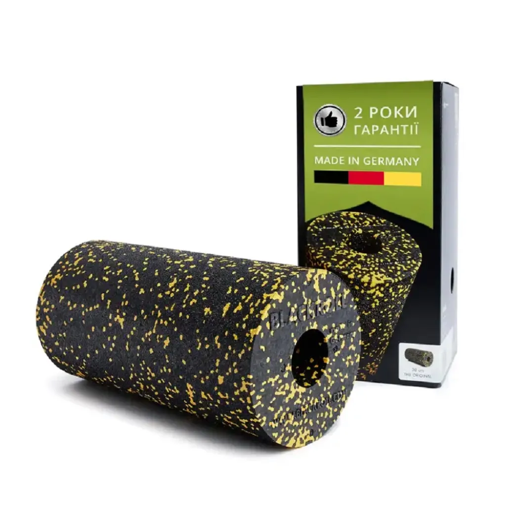 Масажний рол Blackroll Standard, чорний/жовтий Масажний рол Blackroll Standard, чорний/жовтий