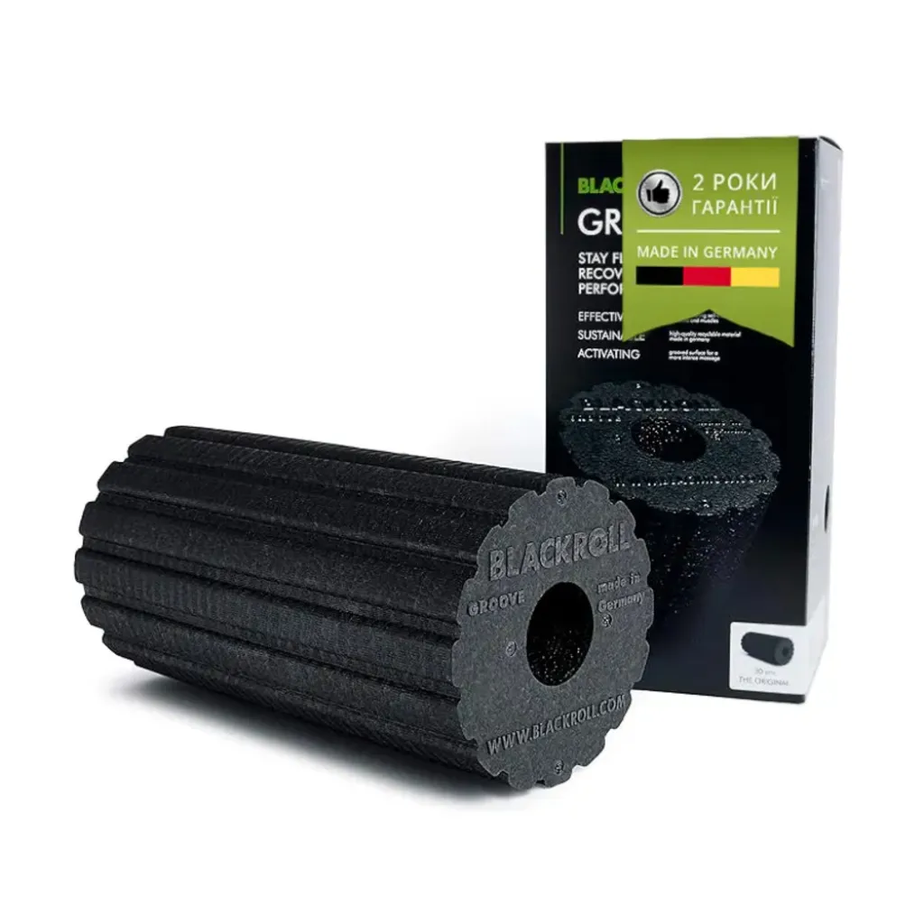Масажний рол Blackroll Groove Standard, чорний Масажний рол Blackroll Groove Standard, чорний