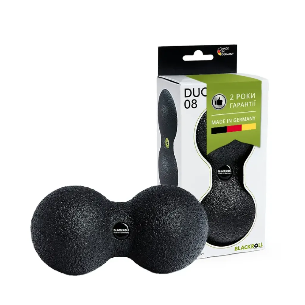 Подвійний масажний м'яч Blackroll Duoball 8, чорний Подвійний масажний м'яч Blackroll Duoball 8, чорний