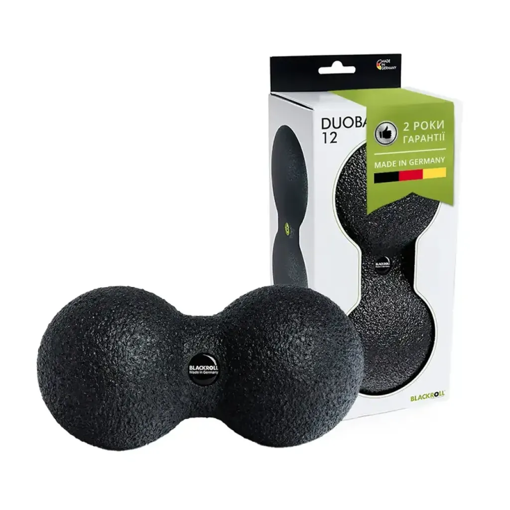 Подвійний масажний м'яч Blackroll Duoball 12, чорний Подвійний масажний м'яч Blackroll Duoball 12, чорний