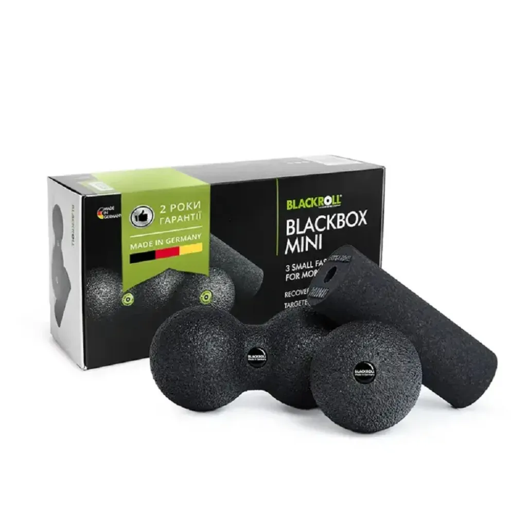 Масажний набір Blackroll Blackbox Mini, чорний Масажний набір Blackroll Blackbox Mini, чорний