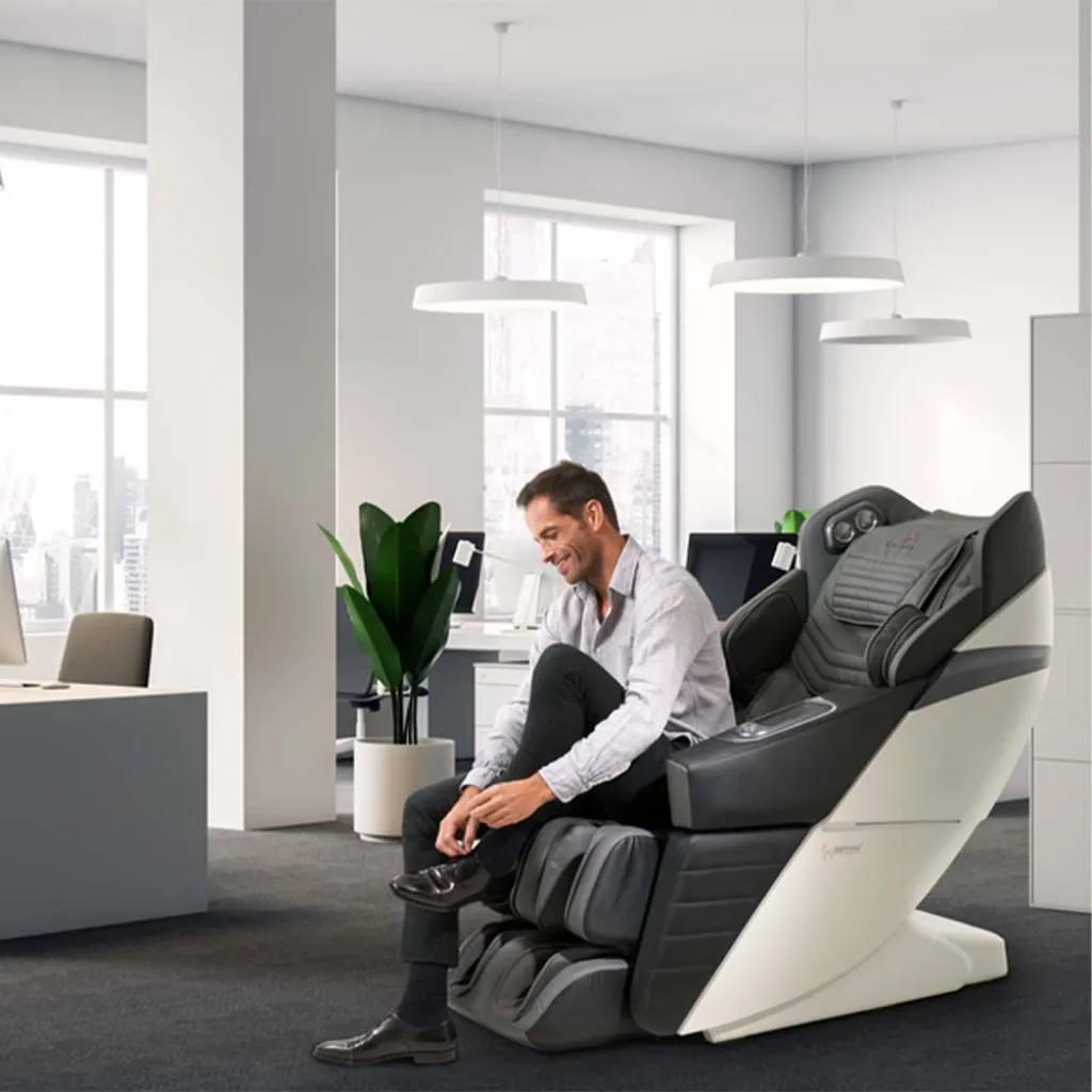 Массажное кресло Casada AlphaSonic III White Black Массажное кресло Casada AlphaSonic III White Black
