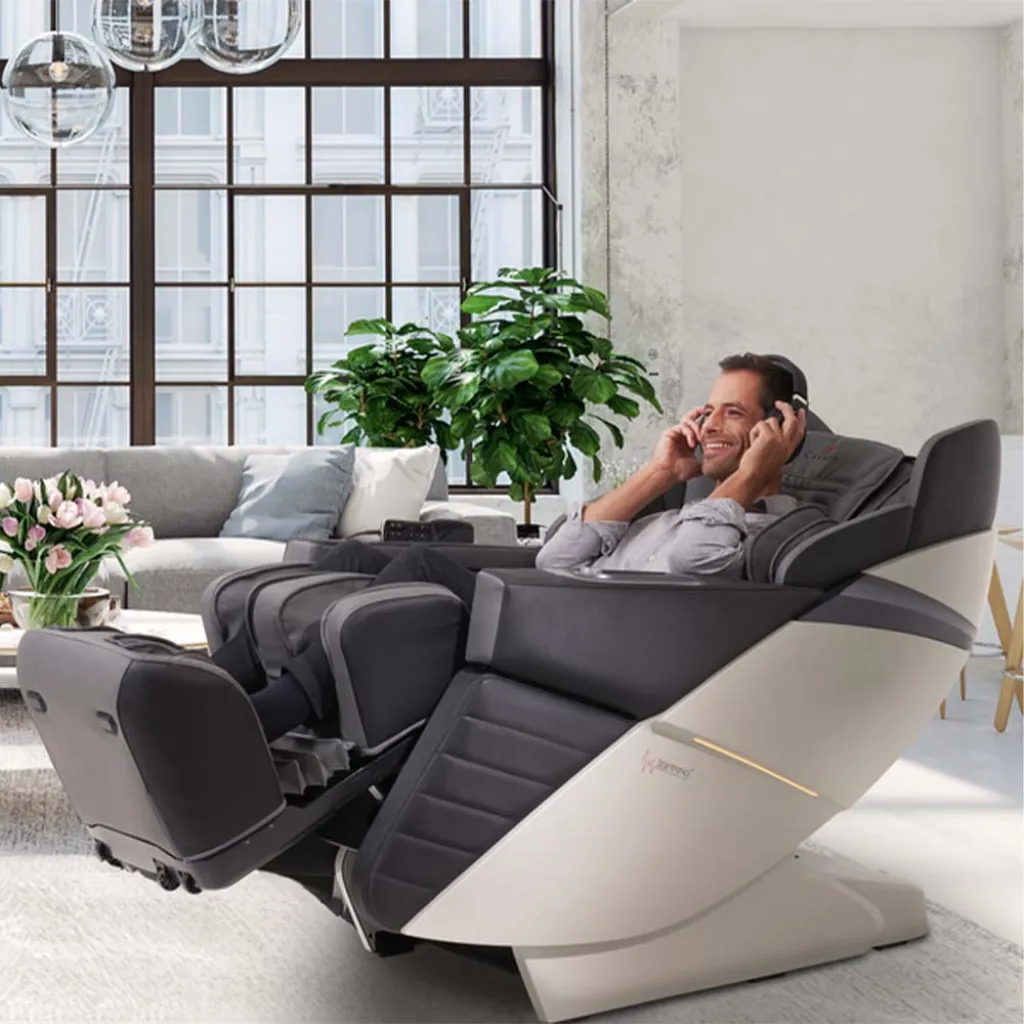 Массажное кресло Casada AlphaSonic III White Black Массажное кресло Casada AlphaSonic III White Black